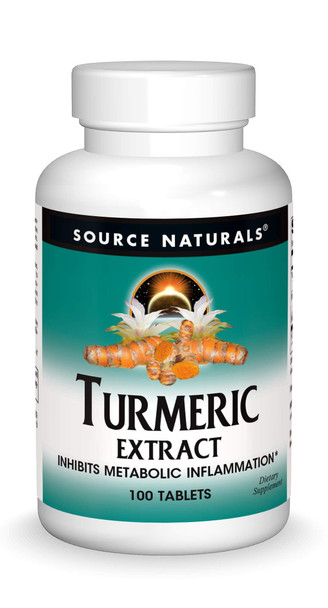 Source Naturals Turmeric Extract - Supports Healthy Inflammatory Response - 100 Tablets