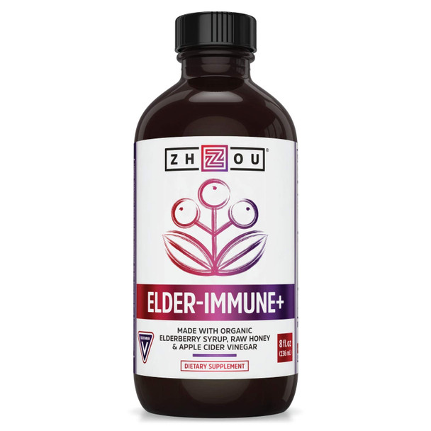 Zhou Elderberry Syrup | Immune System Booster During Cold Winter Months | 8 fl oz