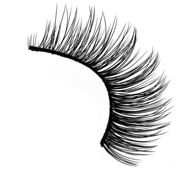 Amorus 3D Hand made Faux Mink Lashes 08 Black Nature fluffy light Reusable 3 pack
