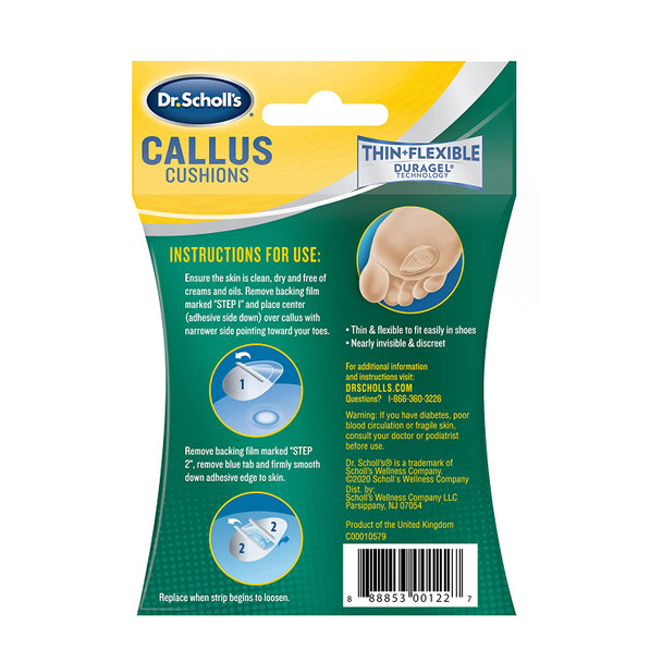 Dr. Scholls CALLUS CUSHION with Duragel Technology 5ct // Relieves Callus Pressure and Provides Cushioning Protection against Shoe Pressure and Friction for AllDay Pain Relief