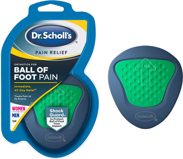 Dr. Scholls BALL OF FOOT Pain Relief Orthotics One Size // Clinically Proven Immediate and AllDay Relief of BallofFoot Pain by Lifting and Reducing Pressure on Metatarsal Bones