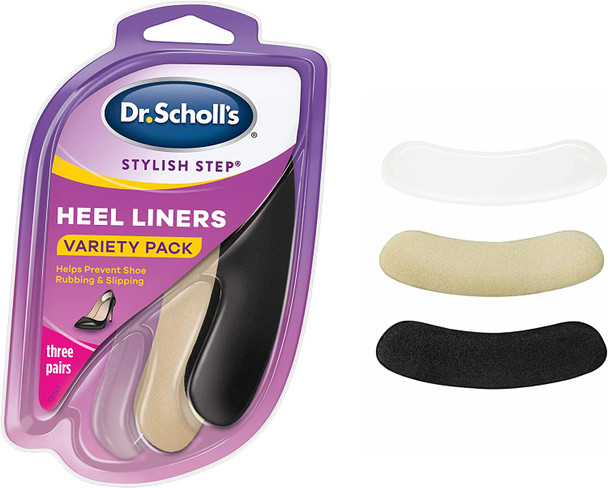 Dr. Scholls Foam Heel Liners Inserts Helps Prevent Uncomfortable Shoe Rubbing at The Heel and Helps Prevent Shoe Slipping for Shoes That are Too Big 3 Pair