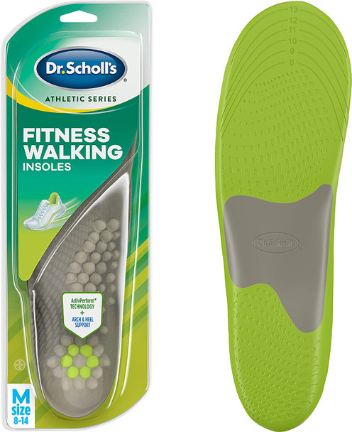 Dr. Scholls FITNESS WALKING Insoles/Reduce Stress and Strain on your Lower Body while you Walk and Reduce Muscle Soreness for Mens 814 also available for Womens 610 1 Pair