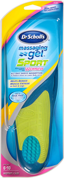 Dr. Scholls Massaging Gel Sport Replacement Insoles Womens Sizes 610 1Pair