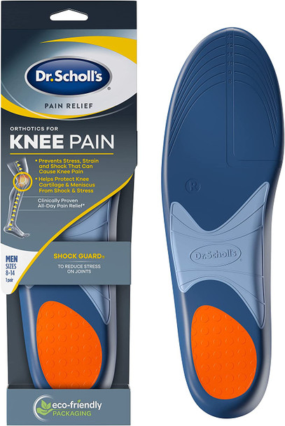 Dr. Scholls Knee Pain Relief Orthotics // Immediate and AllDay Knee Pain Relief Including Pain from Osteoarthritis and Runners Knee for Mens 814 Also Available for Womens 5.59