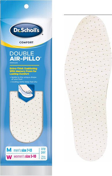 Dr. Scholls Comfort Double AirPillo Insoles Mens Size 713 Womens Size 510  1 Pair