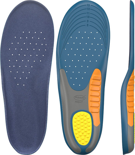 Dr. Scholls Heavy Duty Support Pain Relief Orthotics Designed for Men over 200lbs with Technology to Distribute Weight and Absorb Shock with Every Step for Mens 814