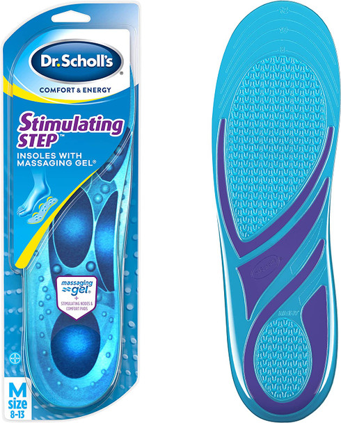 Dr. Scholls Stimulating Step Insoles with Massaging Gel Plus Stimulating Nodes Unisex 1 Pair