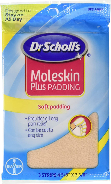 Dr. Scholls Moleskin Plus 3 Each Pack of 3