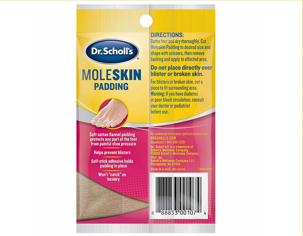 Dr. Scholls Moleskin Plus 6 strips by Dr. Scholls