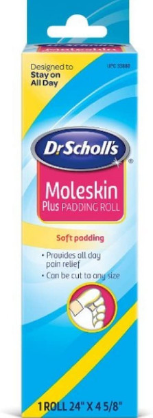 Dr. Scholls Moleskin Plus Padding Roll 1 Each Pack of 4