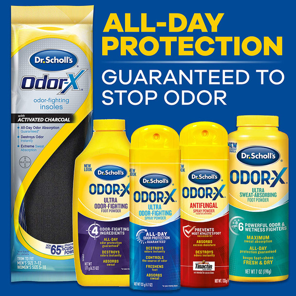 Dr. Scholls OdorX ODORFIGHTING SprayPowder // AllDay Odor Protection and Sweat Absorption  Packaging May Vary