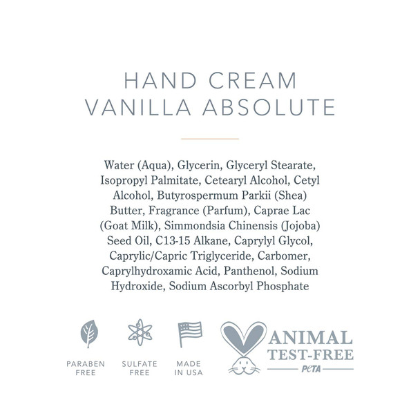 Beekman 1802  Hand Cream  Vanilla Absolute  Moisturizing  Hydrating Goat Milk Hand Lotion for Dry  Sensitive Skin  AntiAging Hydration  Goat Milk Hand Care  2 oz
