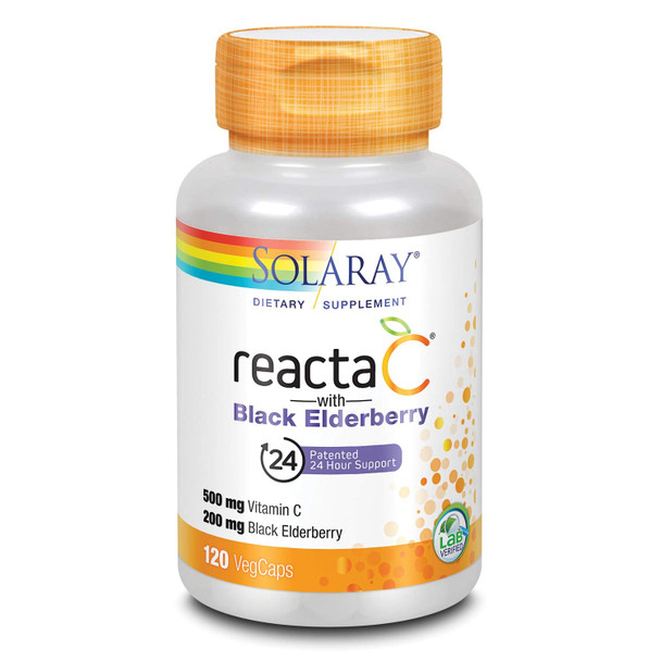 Solaray Reacta-C + Elderberry 500 mg VCapsules | 120 Count