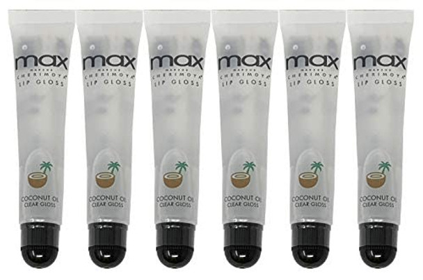 6Pack MAX Makeup Cherimoya Lip Polish Coconut Oil Clear Gloss