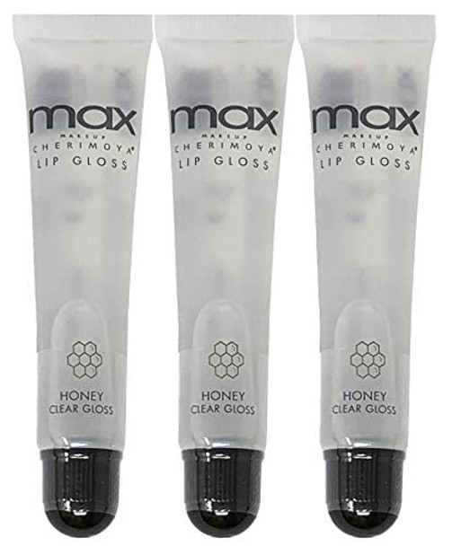 3Pack MAX Makeup Cherimoya Lip Polish HONEY Clear Gloss