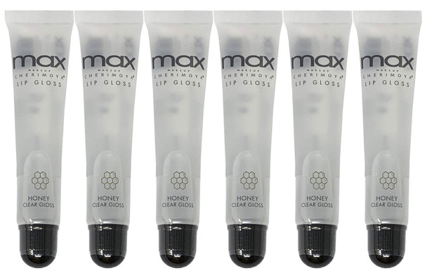 6Pack MAX Makeup Cherimoya Lip Polish HONEY Clear Gloss