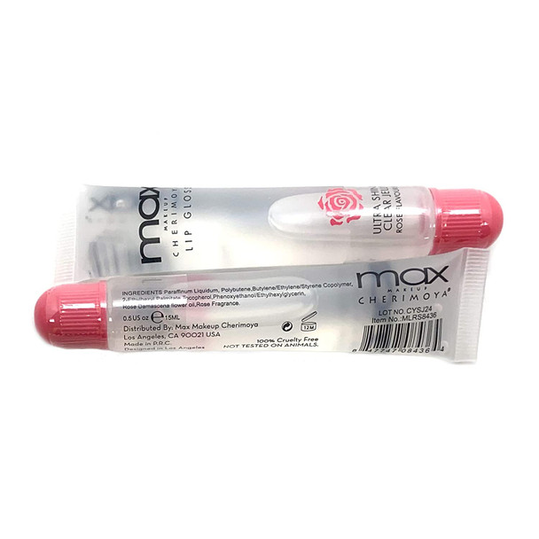 max MAKEUP CHERIMOYA Clear Lip Polish bulk ROSE