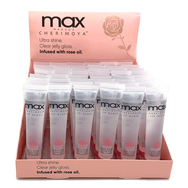 max MAKEUP CHERIMOYA Clear Lip Polish bulk ROSE