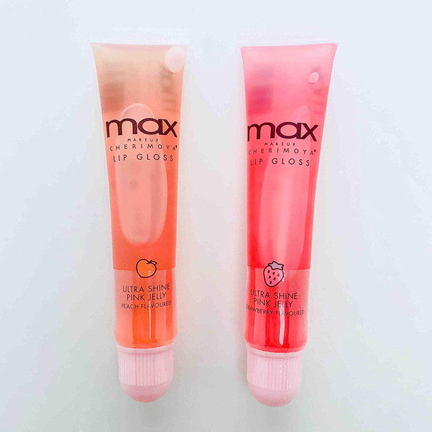 12Pack MAX Makeup Cherimoya Pink Jelly Peach Lip Gloss