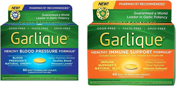 Garlique Healthy Blood Pressure and Healthy Immune Support Formula Bundle