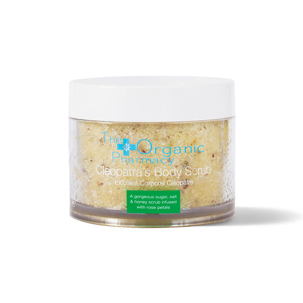The Organic Pharmacy Cleopatras Body Scrub Exfoliates with Sugar Salt and Honey Added Antioxidant and Oil Regulation Power 14.1 ounces