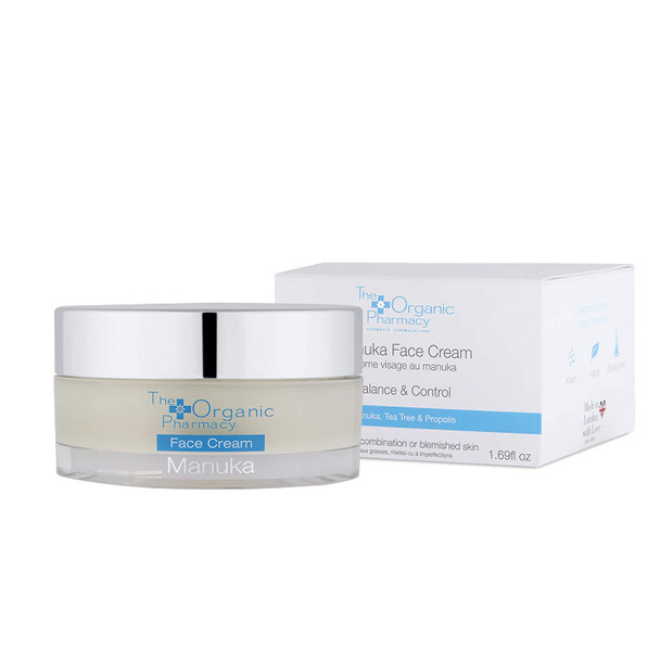 The Organic Pharmacy Manuka Face Cream Moisturizes and Soothes Oily Congested and BlemishProne Skin 1.69 fl. oz.