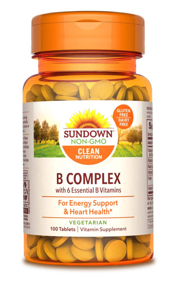 Sundown Vitamin B Complex 100% RDV, 100 Tablets (Pack of 3)(Packaging May Vary)