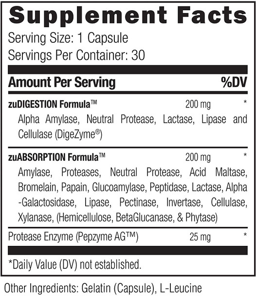 zuENZYMES Digestive Enzymes