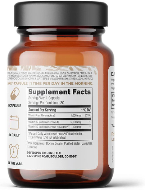 UMZU Daily K  Vitamin K Supplement 30Day Supply