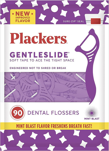 PLACKERS Gentleslide Dentla Flossers for Tight Teeth 90 ea Pack of 2