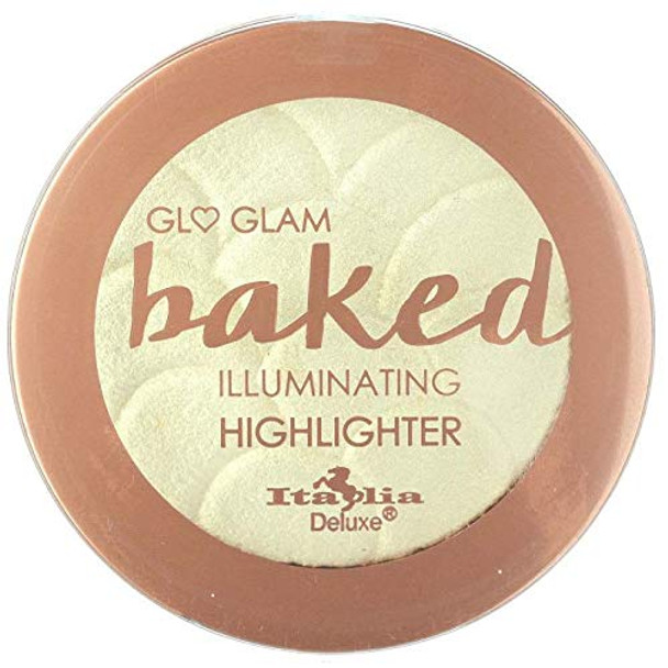 Italia Deluxe Glo Glam Baked Illuminating Highlighter Shimmer Bronzer 01