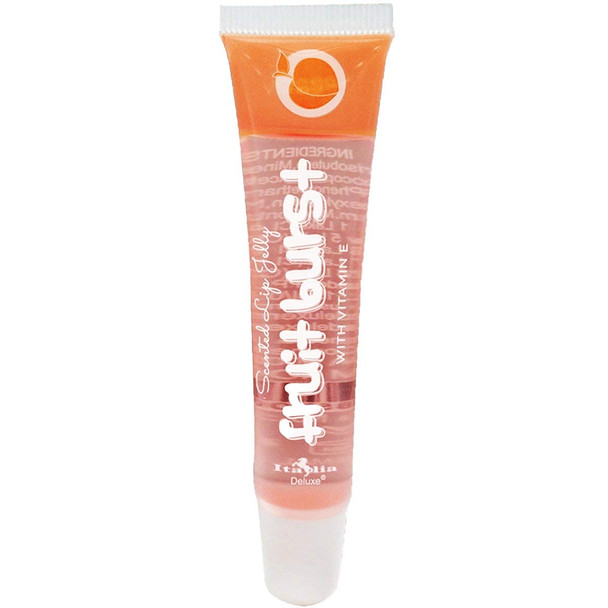 Italia Deluxe Fruit Bursts Lip Jelly Lip Gloss With Vitamin E 6 Pcs Set with FREE LIP SCRUB