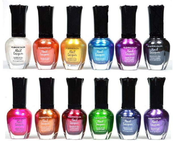 Kleancolor Nail Polish  Awesome Metallic Full Size Lacquer Lot of 12pc Set Body Care / Beauty Care / Bodycare...