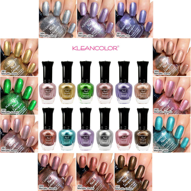Kleancolor Nail Polish  Awesome METALLIC Full Size Lacquer Lot of 12pc Set Body Care / Beauty Care / Bodycare