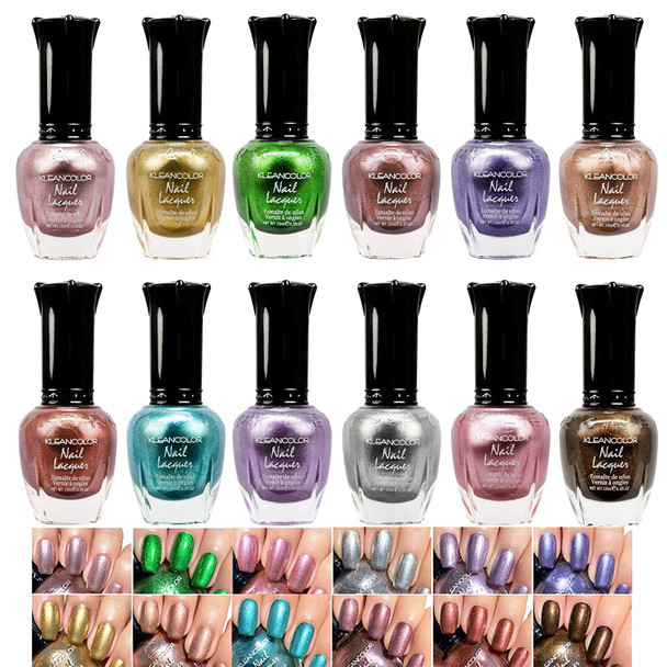 Kleancolor Nail Polish  Awesome METALLIC Full Size Lacquer Lot of 12pc Set Body Care / Beauty Care / Bodycare