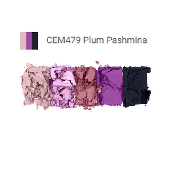 1 L.A. Colors  CEM479 Plum Pashmina  5 Color Matte Eyeshadow Palette Eye Shadow  Free Zipper Bag