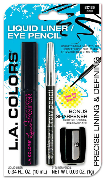 L.a. Colors Liquid Eyeliner Pencil With Sharpener Black 1 Ounce