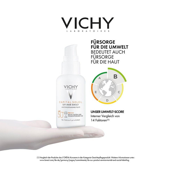 Vichy Capital Soleil UV Age Daily SPF 50+ Invisible Sun Cream with Niacinamide 40ml