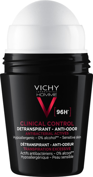 Vichy Mens Clinical Control 96HR Protection Anti-Perspirant Roll On Deodorant 50ml