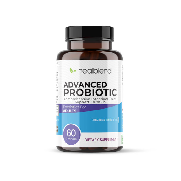 Advanced Probiotic Caps Dietary Supplement Capsules, Supports Intestinal Health Digestion, Immune System Support, Non-GMO, Gluten-Free, 60 Veg Caps