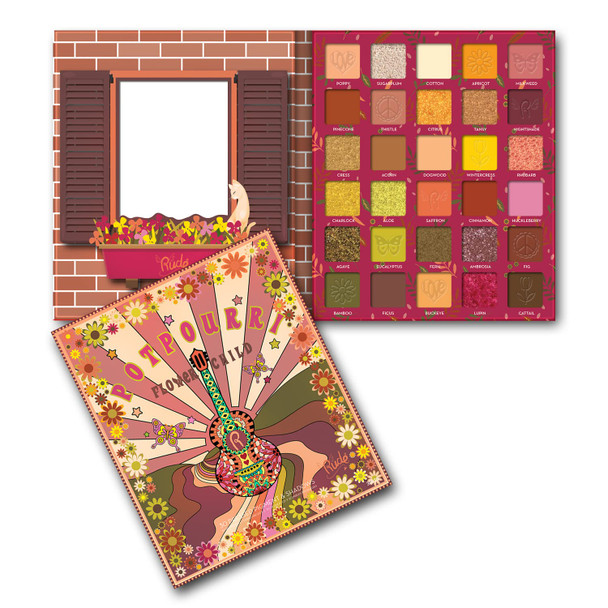 RUDE Flower Child 30 Pressed Pigment and Shadows Palette  Potpourri