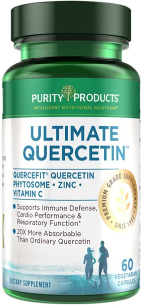 Ultimate Quercetin by Purity Products  20x More Absorbable Than Ordinary Quercetin  Quercefit Quercetin Phytosome Zinc Vitamin C  More  Supports Immune Lung Function  More  60 Veg Capsules