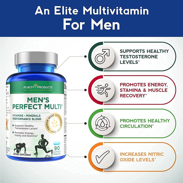 Bundle  Mens Perfect Multi  Flexuron Joint Formula by Purity Products  Mens Multi Supports Healthy Vitality Energy More  Flexuron  3X Better Than Glucosamine  Chondroitin  30 Day Supply