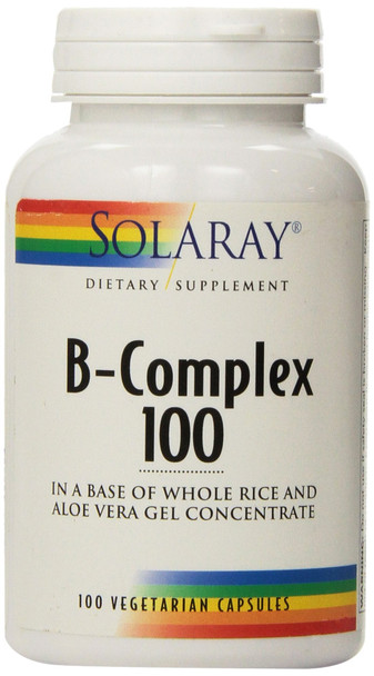 Solaray - B-Complex, 100 mg, 100 capsules