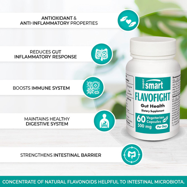 Supersmart  FlavoFight Microbiomex  Flavoinoids Supplements  Extract of Citrus Sinensis Standardized to 80 Hesperidin  3.5 Isonaringin  GMO  Gluten Free  60 Vegetarian Capsules