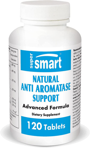 Supersmart  Natural Anti Aromatase Support  Endocrine System  Enhanced Formulation with DIM Quercetin  Epilobium  NonGMO  Gluten Free  120 Tablets