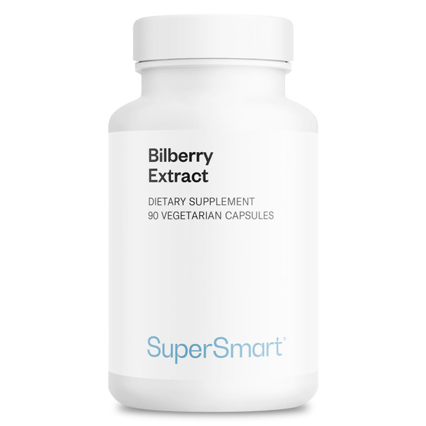 Supersmart  Bilberry Extract 200 mg Per Day  for Ocular  Eye Vision Health  NonGMO  Gluten Free  90 Vegetarian Capsules