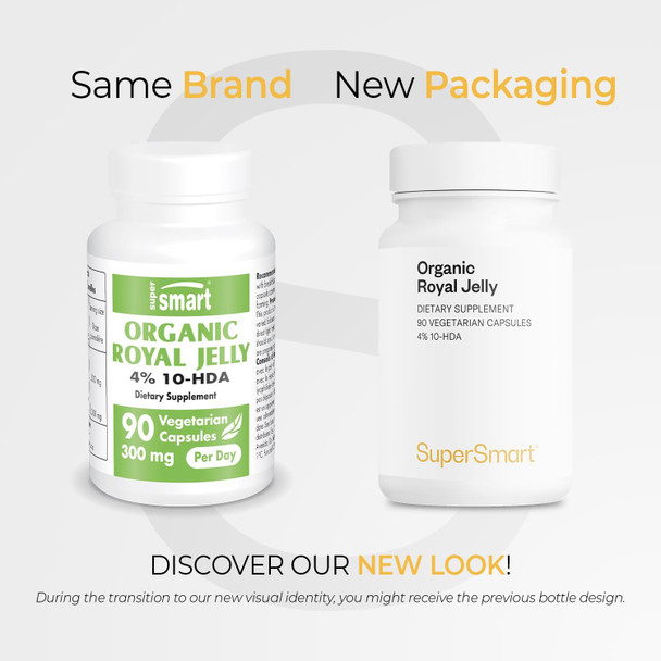 Supersmart  Organic Royal Jelly 4  10HDA 100 mg  Support Immune System  Helps to Restore Energy Drive  Vitality in Periods of Fatigue  NonGMO  Gluten Free  90 Vegetarian Capsules Supersmart  Organic Royal Jelly 4  10HDA 100 mg  Support Immune System  Helps to Restore Energy Drive  Vitality in Periods of Fatigue  NonGMO  Gluten Free  90 Vegetarian Capsules