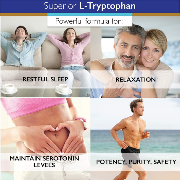 Superior Labs  Pure LTryptophan  500mg 120 Vegetable Capsules  NonGMO Dietary Supplement for Restful Sleep  Relaxation  Supports Feelings of Well Being and Healthy Circulation Circulation